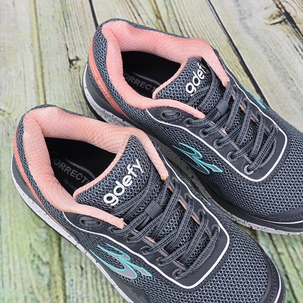 Gravity Defyer G-Defy Womens Size 7 Grey Pink Athletic Walking Shoes TB9024FGP-M - Picture 7 of 9